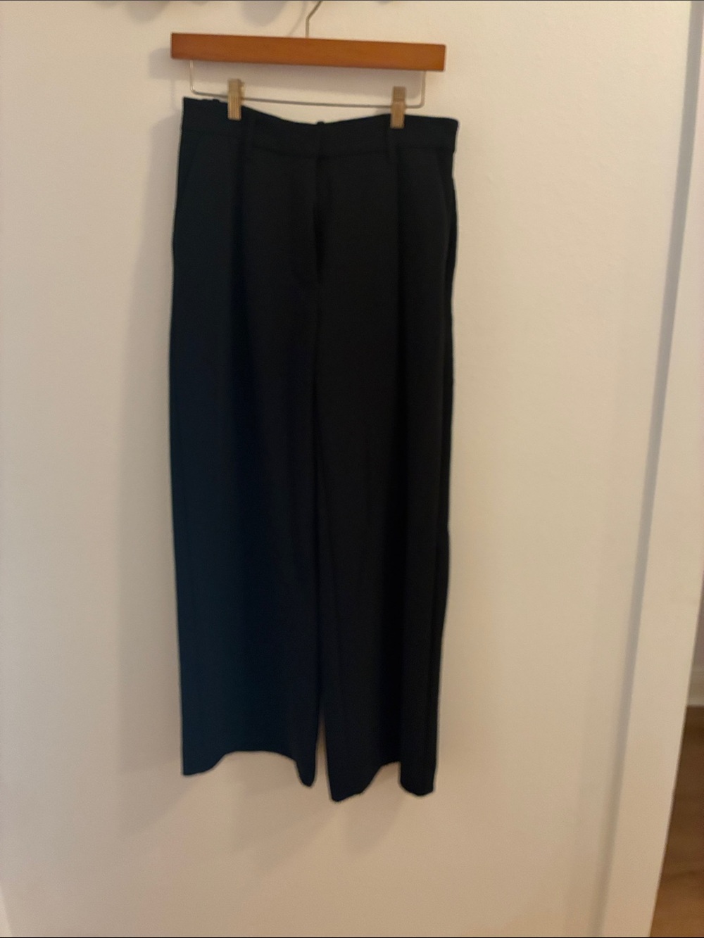 Abercrombie & Fitch Black Wide-Leg High-Rise Pants